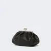 Mittlere Pasticcino-Tasche aus Schafsleder, schwarz Mittlere Pasticcino-Tasche aus Schafsleder, schwarz