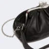 Mittlere Pasticcino-Tasche aus Schafsleder, schwarz Mittlere Pasticcino-Tasche aus Schafsleder, schwarz