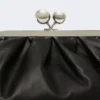 Mittlere Pasticcino-Tasche aus Schafsleder, schwarz Mittlere Pasticcino-Tasche aus Schafsleder, schwarz