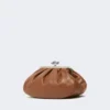 Mittlere Pasticcino-Tasche aus Schafsleder, tabakfarben
