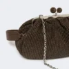 Mittlere Pasticcino-Tasche in Raffia-Optik, dunkelbraun Mittlere Pasticcino-Tasche in Raffia-Optik, dunkelbraun