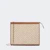 Mittlere Tasche aus Baumwolljacquard, haselnussbraun Mittlere Tasche aus Baumwolljacquard, haselnussbraun
