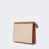 Mittlere Tasche aus Baumwolljacquard, haselnussbraun Mittlere Tasche aus Baumwolljacquard, haselnussbraun