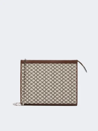 Mittlere Tasche aus Baumwolljacquard, schwarz