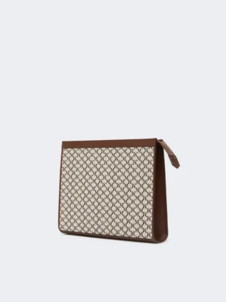 Mittlere Tasche aus Baumwolljacquard, schwarz