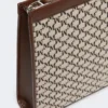 Mittlere Tasche aus Baumwolljacquard, schwarz Mittlere Tasche aus Baumwolljacquard, schwarz