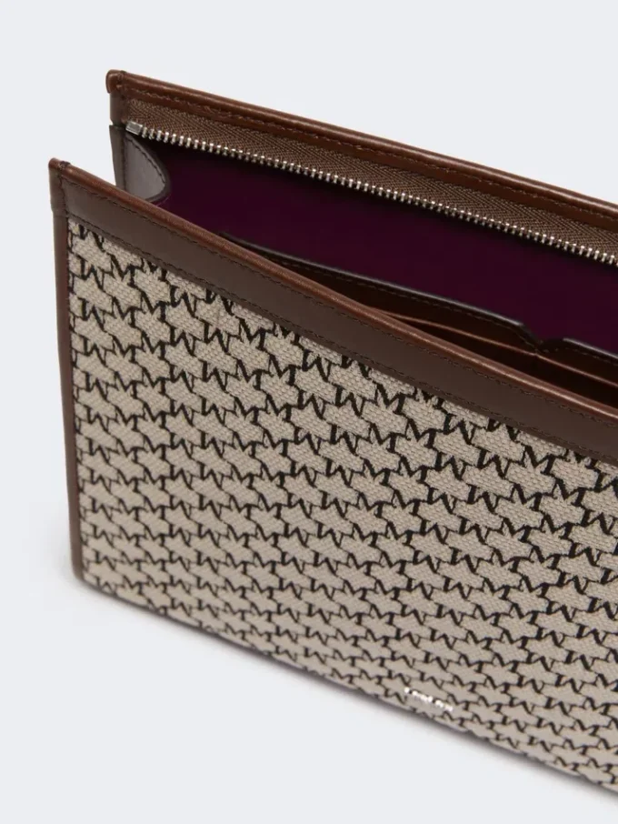 Mittlere Tasche aus Baumwolljacquard, schwarz Mittlere Tasche aus Baumwolljacquard, schwarz