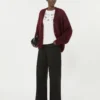 Jersey-T-Shirt mit Aufdruck und Stickerei, weiß