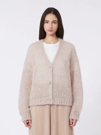 Mohair-Strickjacke, sand Mohair-Strickjacke, sand