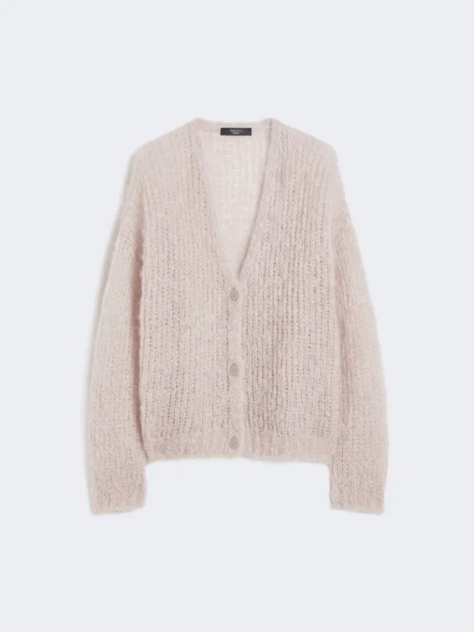 Mohair-Strickjacke, sand Mohair-Strickjacke, sand