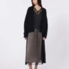 Mohair-Strickjacke, schwarz Mohair-Strickjacke, schwarz
