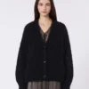 Mohair-Strickjacke, schwarz Mohair-Strickjacke, schwarz