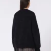 Mohair-Strickjacke, schwarz Mohair-Strickjacke, schwarz