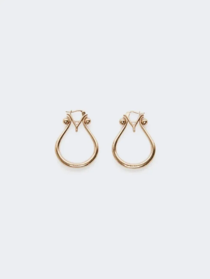 Monogramm-Ohrringe aus Metall, gold Monogramm-Ohrringe aus Metall, gold