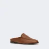 Mules aus Canvas mit Raffia-Effekt, bernsteinbraun Mules aus Canvas mit Raffia-Effekt, bernsteinbraun