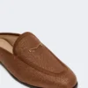 Mules aus Canvas mit Raffia-Effekt, bernsteinbraun Mules aus Canvas mit Raffia-Effekt, bernsteinbraun