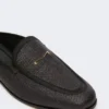 Mules aus Canvas mit Raffia-Effekt, schwarz Mules aus Canvas mit Raffia-Effekt, schwarz