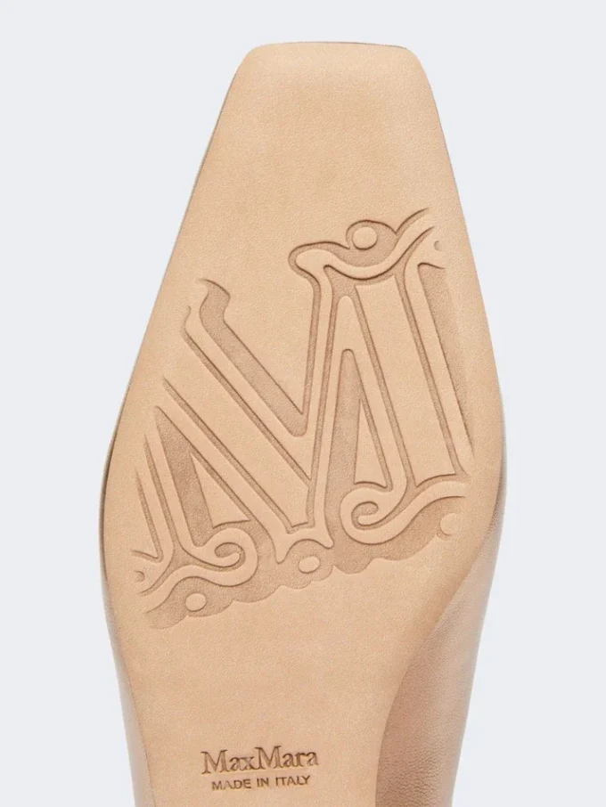 Mules aus laminiertem Nappaleder, rosa Mules aus laminiertem Nappaleder, rosa