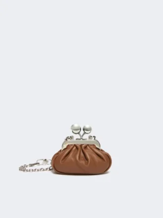 Nano Pasticcino-Tasche aus Nappa-Lammleder, tabakfarben