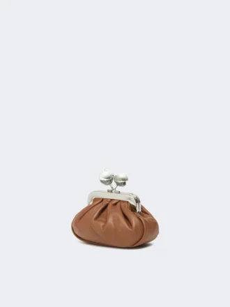Nano Pasticcino-Tasche aus Nappa-Lammleder, tabakfarben