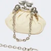 Nano Pasticcino-Tasche aus Nappalammleder, elfenbeinfarben Nano Pasticcino-Tasche aus Nappalammleder, elfenbeinfarben