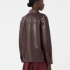 Nappaleder-Hemdjacke, bordeaux Nappaleder-Hemdjacke, bordeaux