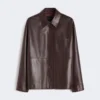 Nappaleder-Hemdjacke, bordeaux Nappaleder-Hemdjacke, bordeaux