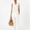 Oberteil aus Seidensatin, weiß Oberteil aus Seidensatin, weiß