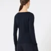 Oberteil aus Wolljersey, ultramarinblau Oberteil aus Wolljersey, ultramarinblau