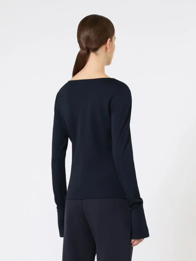Oberteil aus Wolljersey, ultramarinblau Oberteil aus Wolljersey, ultramarinblau