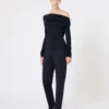 Off-Shoulder-Oberteil aus Wolle, ultramarinblau Off-Shoulder-Oberteil aus Wolle, ultramarinblau