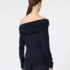 Off-Shoulder-Oberteil aus Wolle, ultramarinblau Off-Shoulder-Oberteil aus Wolle, ultramarinblau