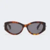 Ovale Sonnenbrille, bronze-braun