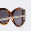 Ovale Sonnenbrille, bronze-braun