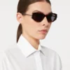 Ovale Sonnenbrille, bronze-braun