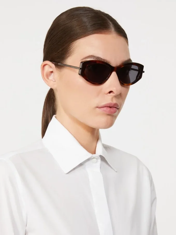Ovale Sonnenbrille, bronze-braun