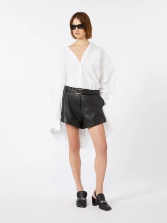 Overshirt mit Plissee-Detail, optisch weiß