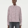 Oversize-Baumwollhemd, bordeauxrot Oversize-Baumwollhemd, bordeauxrot