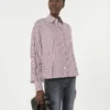 Oversize-Baumwollhemd, bordeauxrot Oversize-Baumwollhemd, bordeauxrot