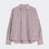 Oversize-Baumwollhemd, bordeauxrot Oversize-Baumwollhemd, bordeauxrot