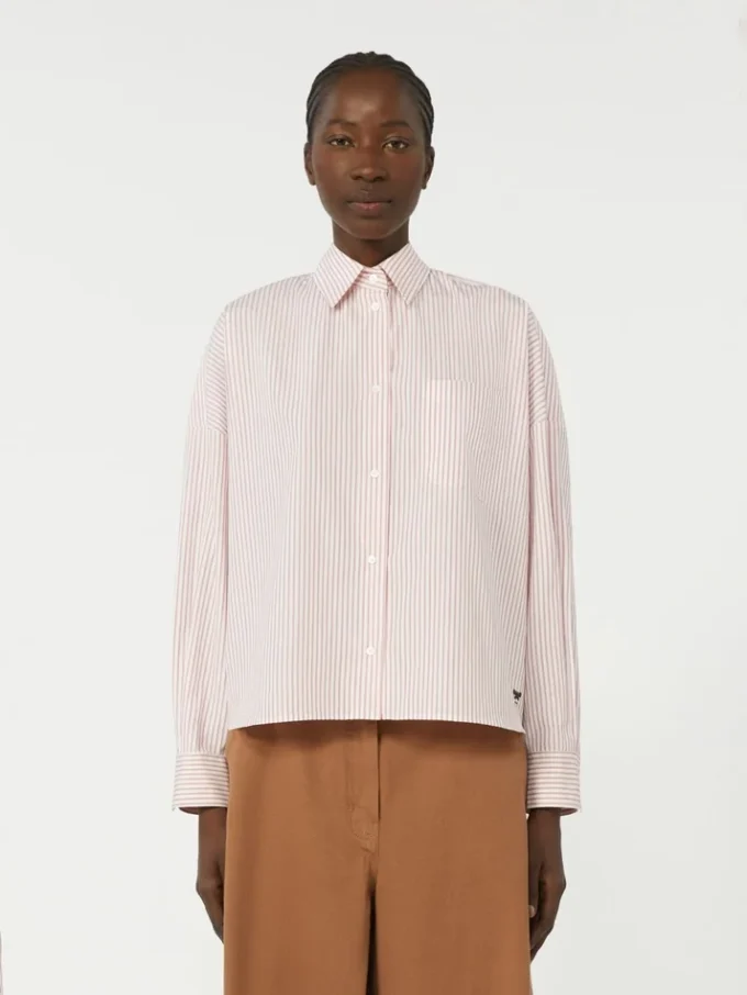 Oversize-Baumwollhemd, rosa Oversize-Baumwollhemd, rosa