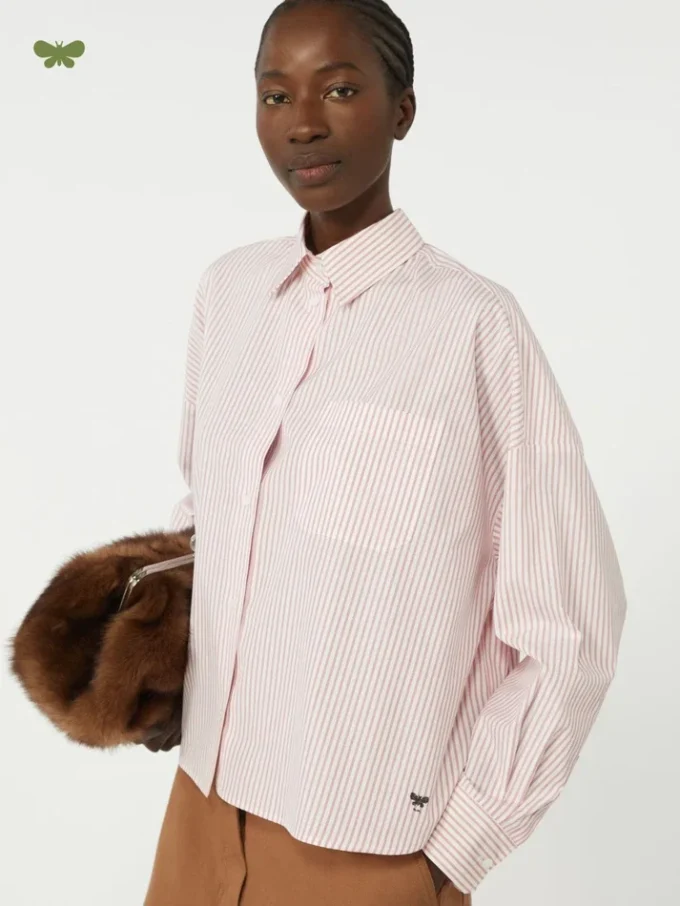 Oversize-Baumwollhemd, rosa Oversize-Baumwollhemd, rosa