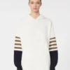 Oversize-Pullover aus Wollstrick, elfenbeinfarben Oversize-Pullover aus Wollstrick, elfenbeinfarben