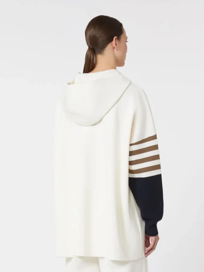 Oversize-Pullover aus Wollstrick, elfenbeinfarben Oversize-Pullover aus Wollstrick, elfenbeinfarben