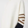 Oversize-Pullover aus Wollstrick, elfenbeinfarben Oversize-Pullover aus Wollstrick, elfenbeinfarben