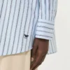 Oversized-Baumwollhemd mit Streifen, hellblau Oversized-Baumwollhemd mit Streifen, hellblau