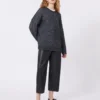 Oversized-Pullover aus Mohair und Lurex, dunkelgrau Oversized-Pullover aus Mohair und Lurex, dunkelgrau