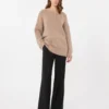 Oversized-Pullover aus Mohair und Lurex, kupferfarben