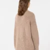 Oversized-Pullover aus Mohair und Lurex, kupferfarben