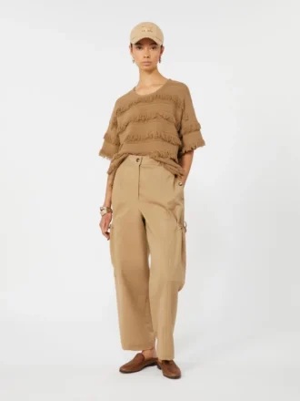 Oversized-Pullover aus Viskose mit Muster, Desert